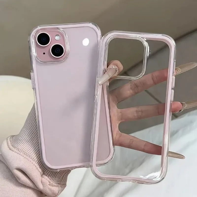 Candy Color Clear iPhone Case — Shockproof Acrylic Bumper Cover