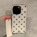 Minimalist Polka Dot iPhone Case — Shockproof Silicone Full Coverage