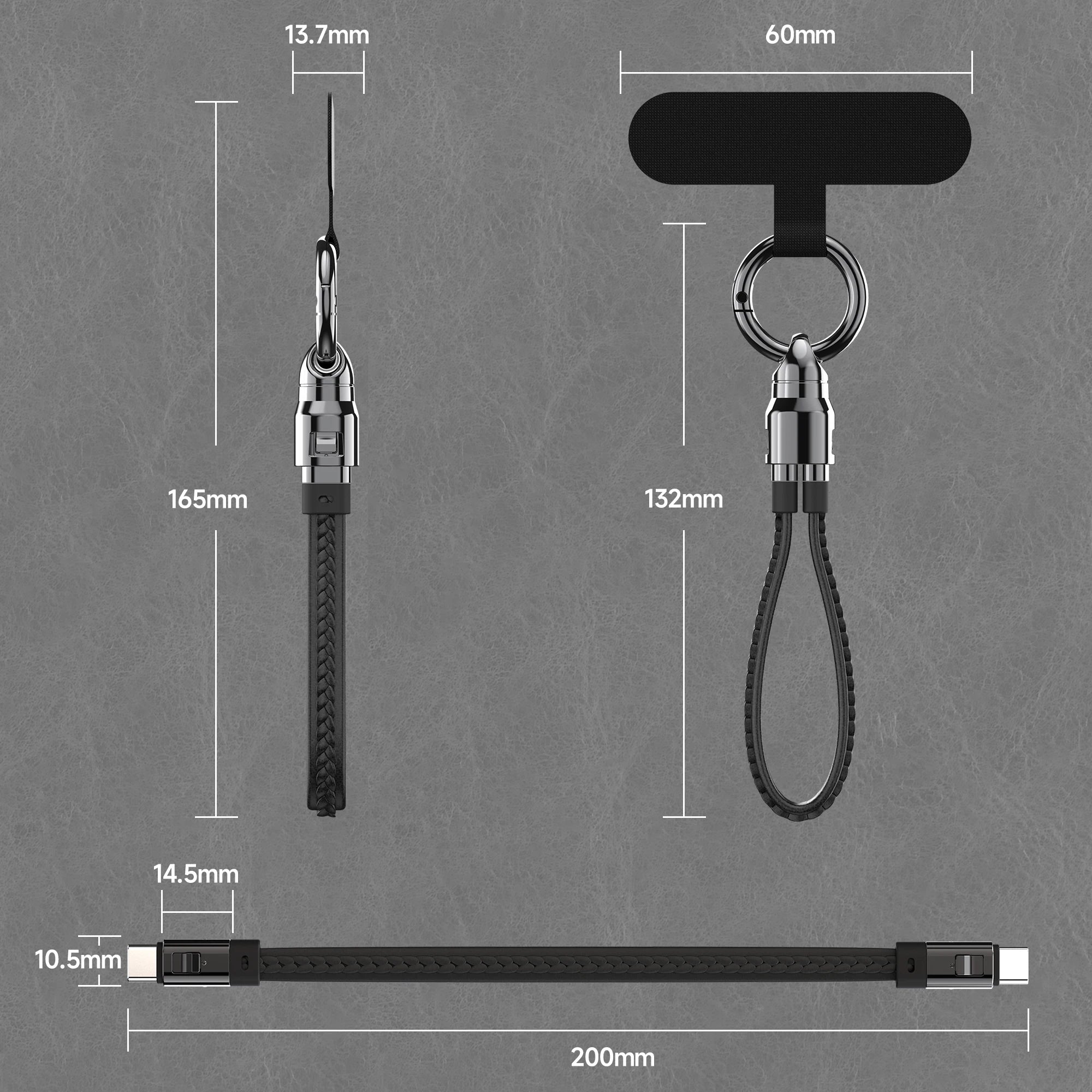 Portable Keychain USB C Charger