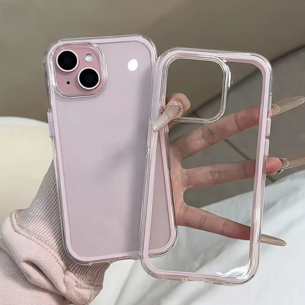 Candy Color Clear iPhone Case — Shockproof Acrylic Bumper Cover