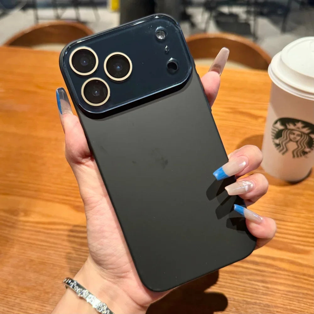 Luxury Matte Glass iPhone Case — Shockproof & Anti-Scratch Bumper