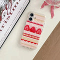Strawberry Cake Bow iPhone Case — Cute Shockproof Silicone Cover