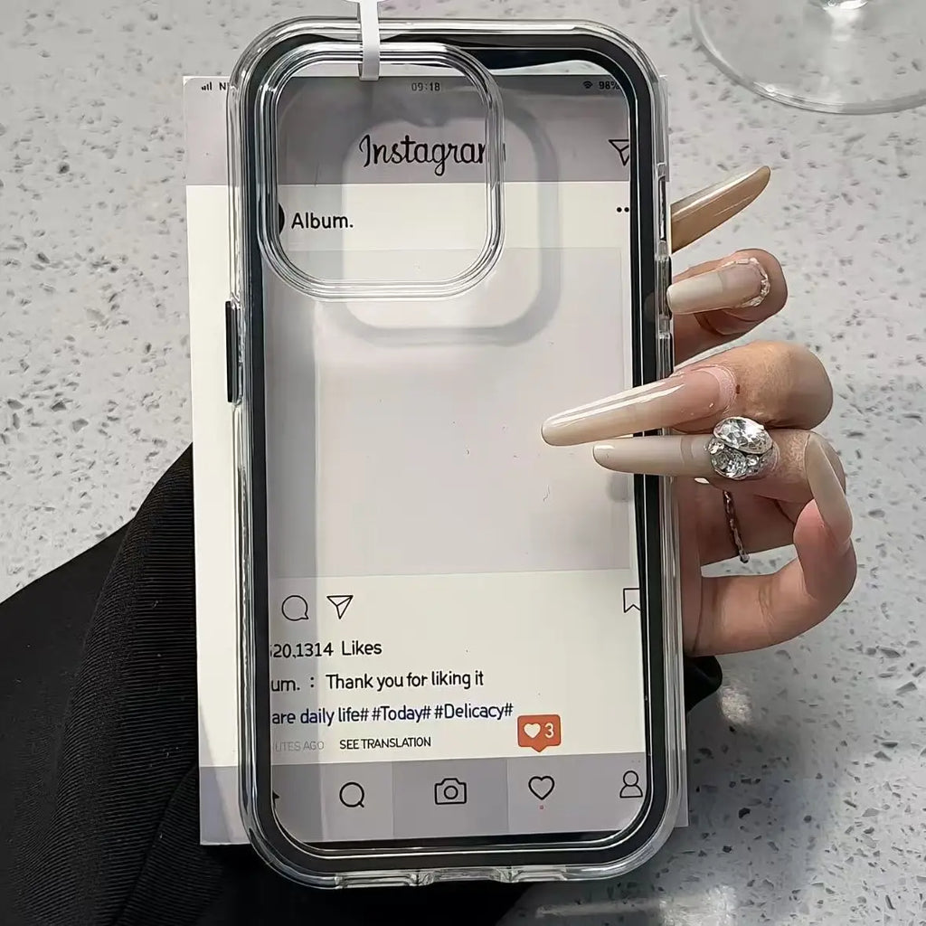 Candy Color Clear iPhone Case — Shockproof Acrylic Bumper Cover