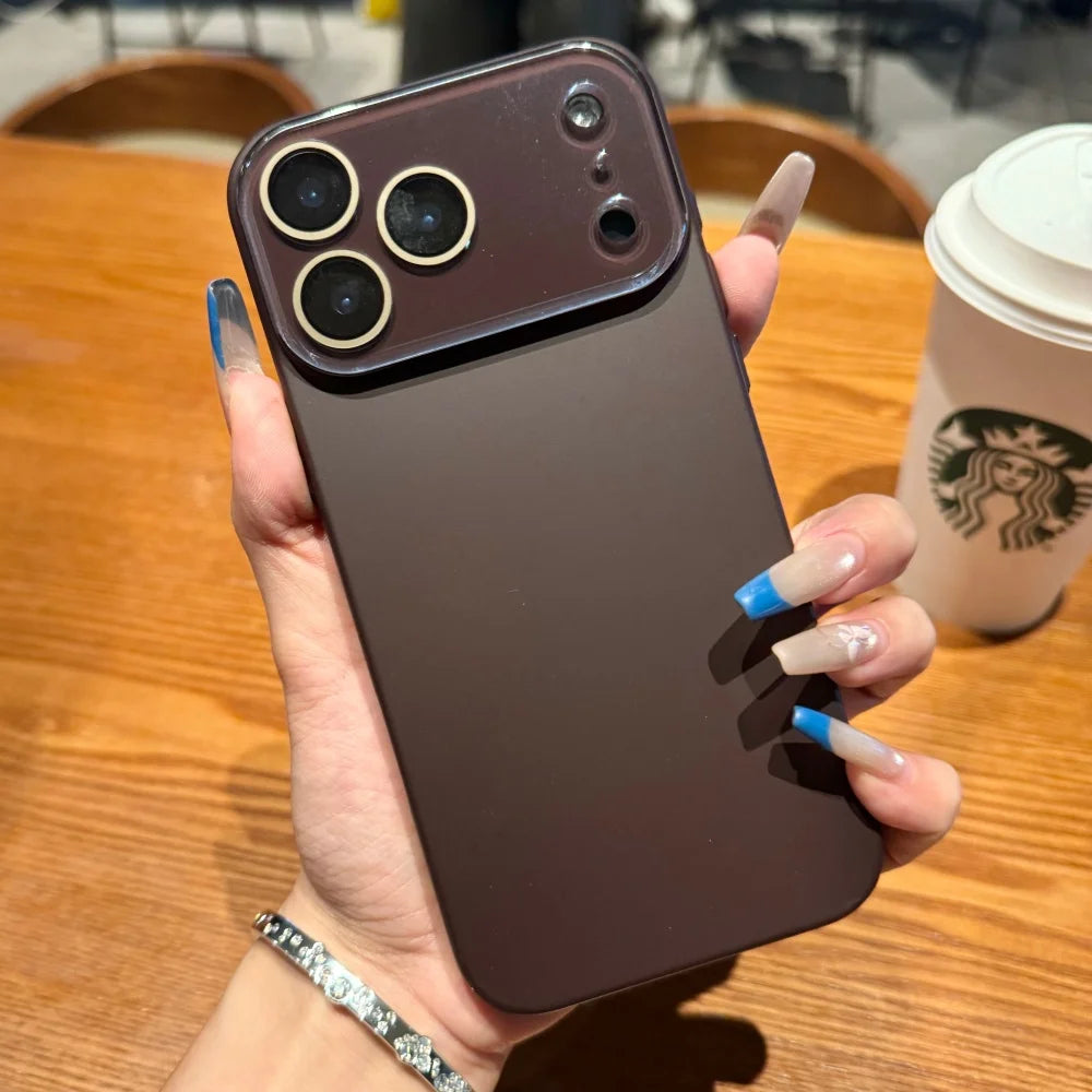 Luxury Matte Glass iPhone Case — Shockproof & Anti-Scratch Bumper