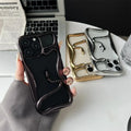 3D Luxury Snake iPhone Case — Matte Plating Fashion Cover with Holder & Lanyard
