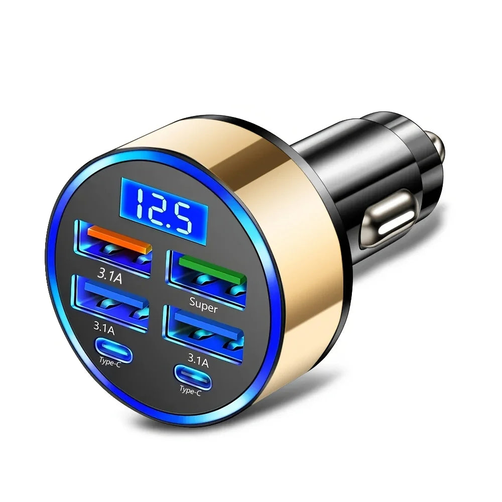 6-in-1 Fast Charging Car Adapter