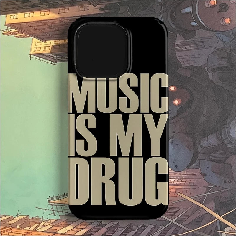 Love Music iPhone Case — Trendy Art & Letter Design in Silicone
