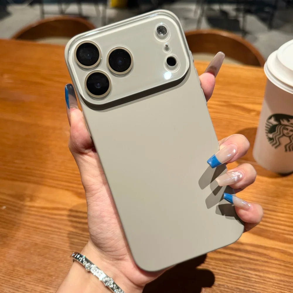Luxury Matte Glass iPhone Case — Shockproof & Anti-Scratch Bumper