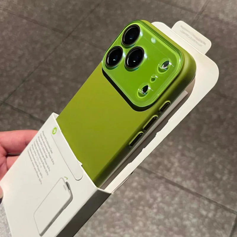 Luxury Matte Glass iPhone Case — Shockproof & Anti-Scratch Bumper