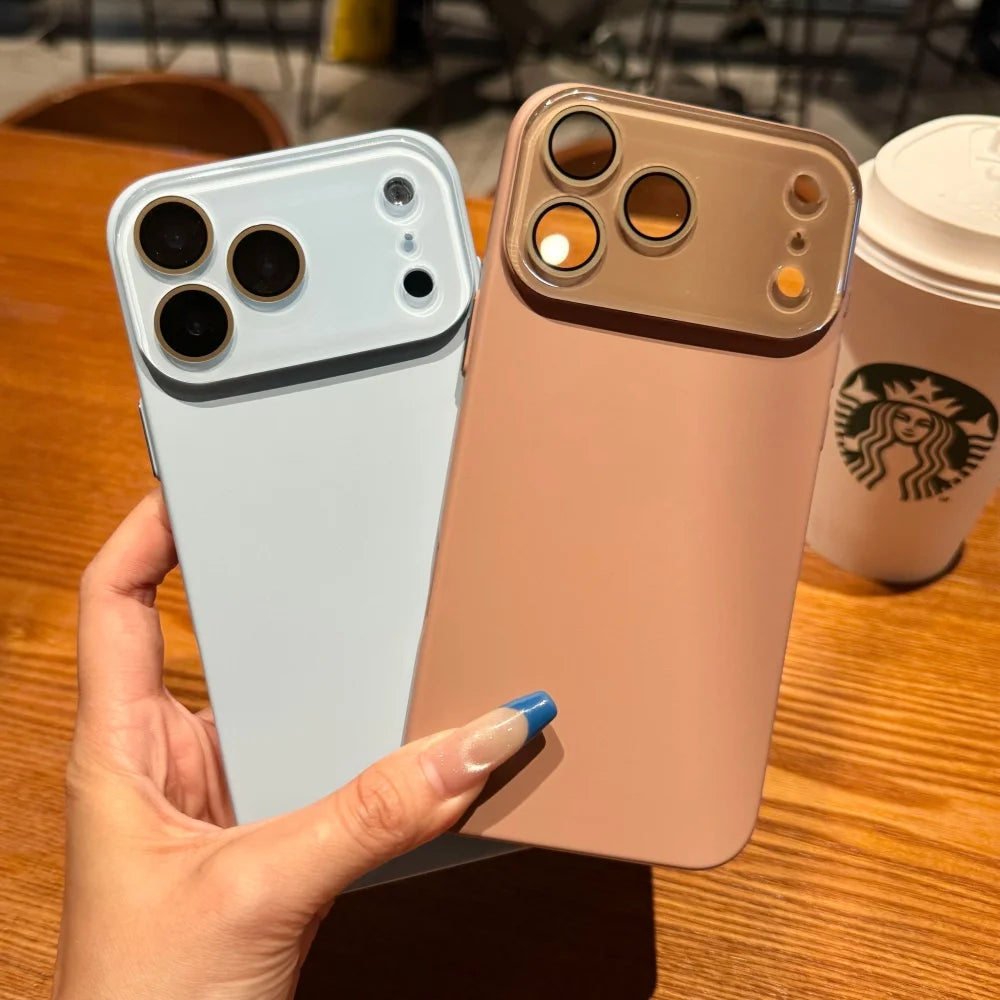 Luxury Matte Glass iPhone Case — Shockproof & Anti-Scratch Bumper