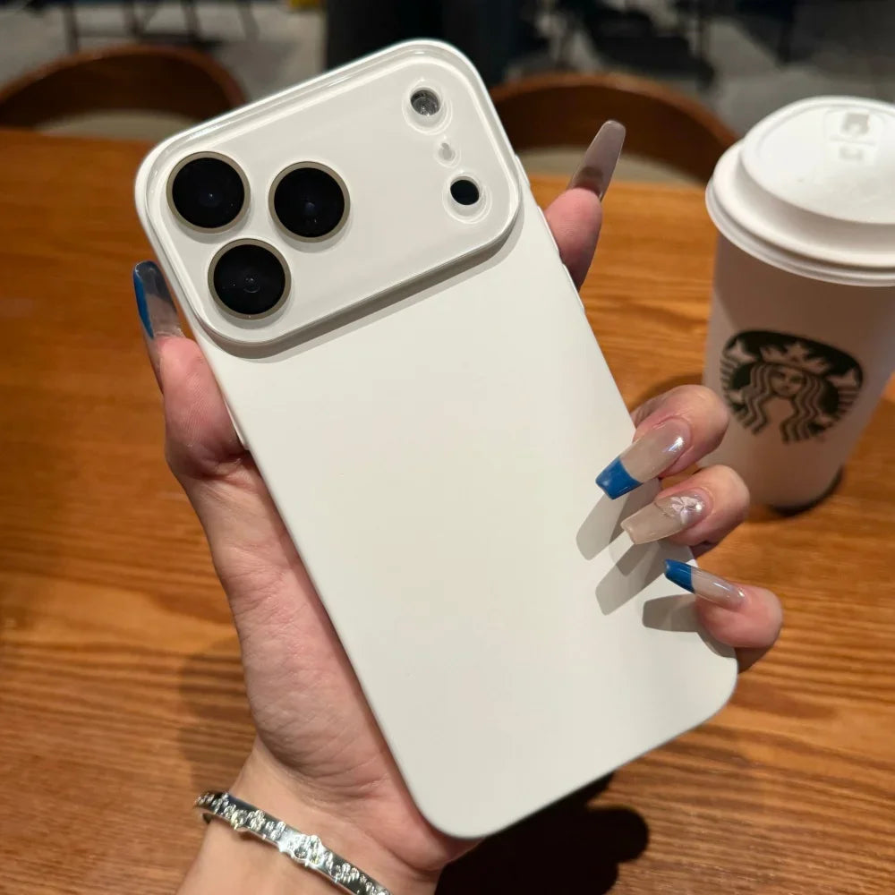 Luxury Matte Glass iPhone Case — Shockproof & Anti-Scratch Bumper